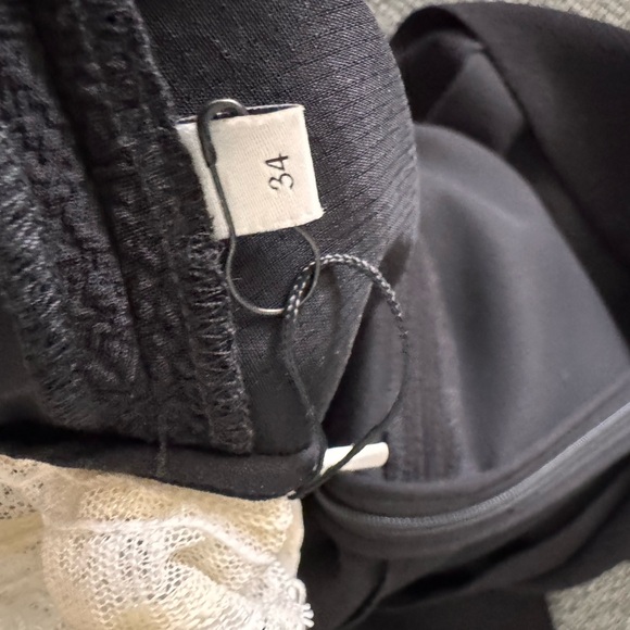 Sandro Black Mini Dress with White Lace Bib Trim Size 34 NWT - Picture 8 of 12